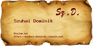 Szuhai Dominik névjegykártya